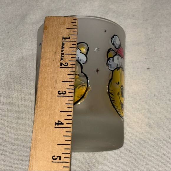 Disney Winnie The Pooh  Santa Christmas Glasses Set‎ Of Two 4x3” - Picture 8 of 11